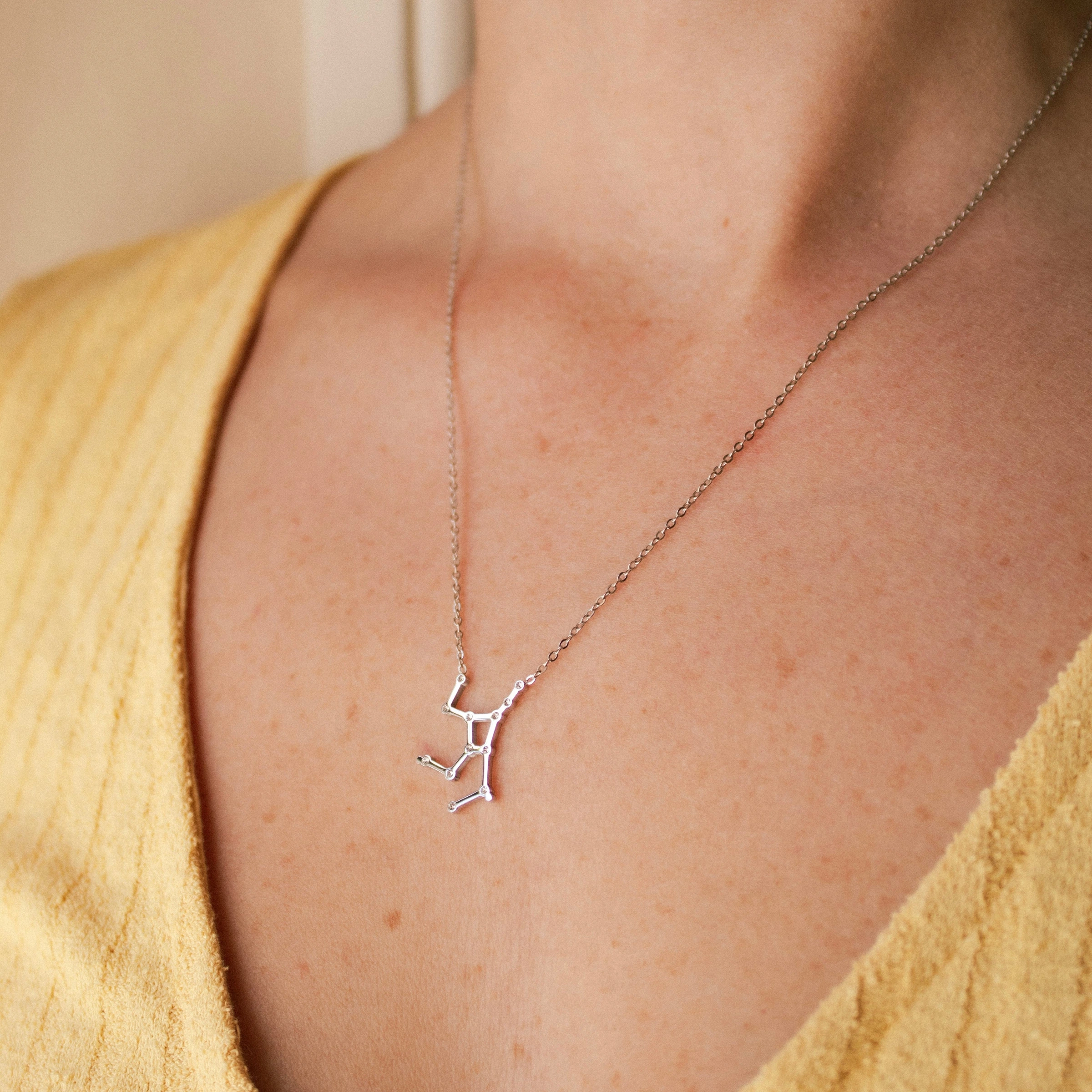 Virgo Zodiac Constellation Hypoallergenic Necklace