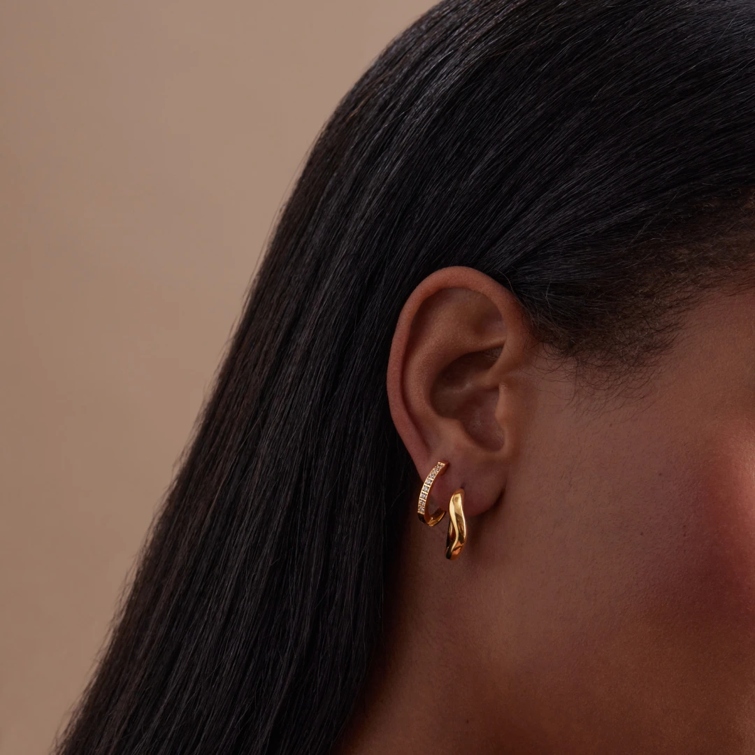 Wave Huggie Earrings