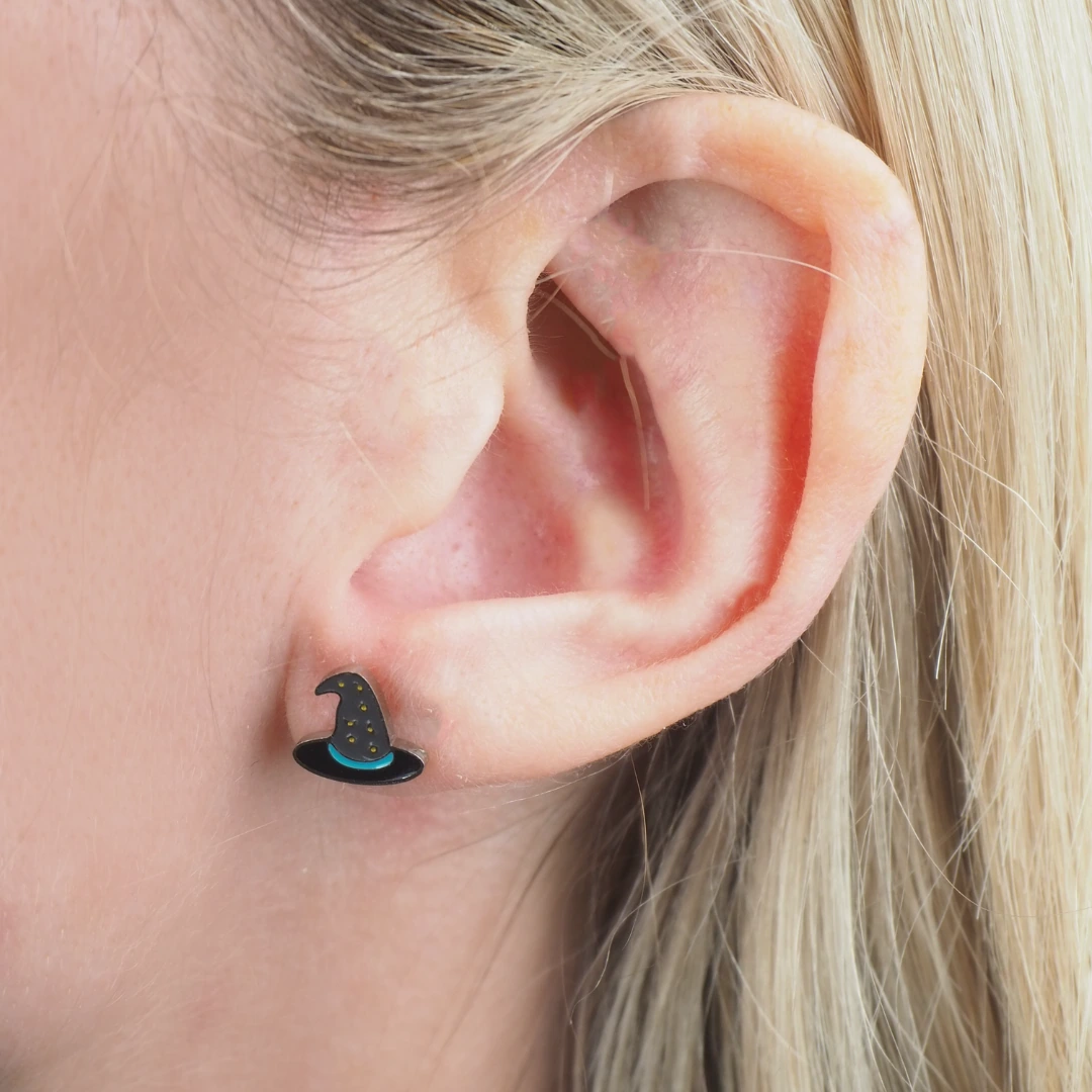 Witches Hat Hypoallergenic Earrings