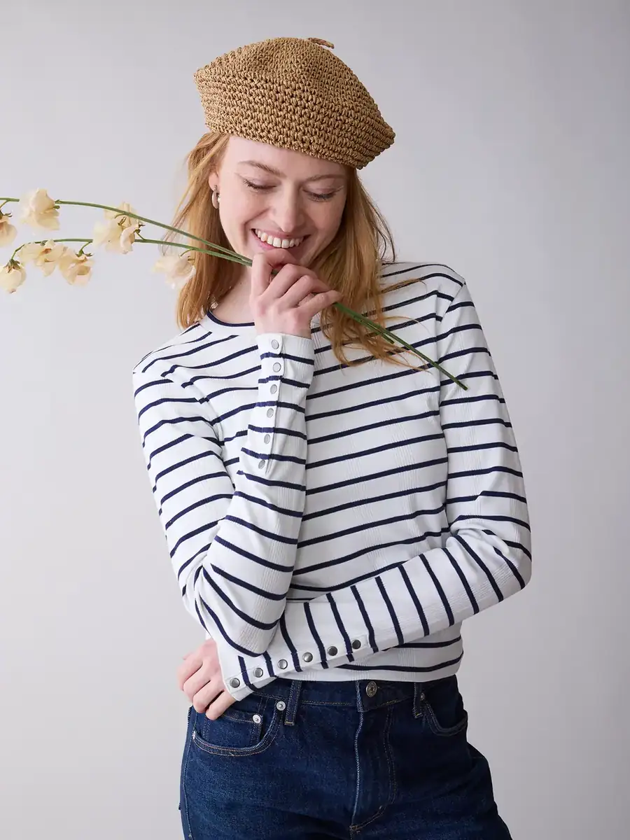 Striped Sabine Long Sleeve Top